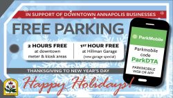Free Parking in Annapolis for the Holidays!