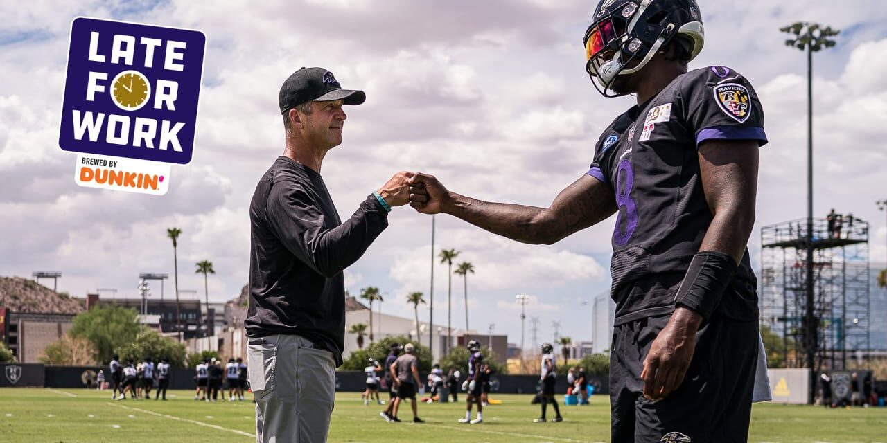 Late for Work: John Harbaugh Reflects on ‘Incredible Journey’ With Lamar Jackson Over the Past Year