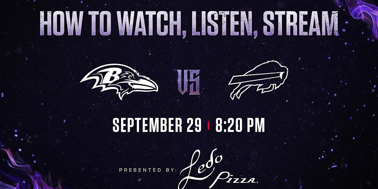 How to Watch, Listen, Live Stream Ravens vs. Bills, Week 4