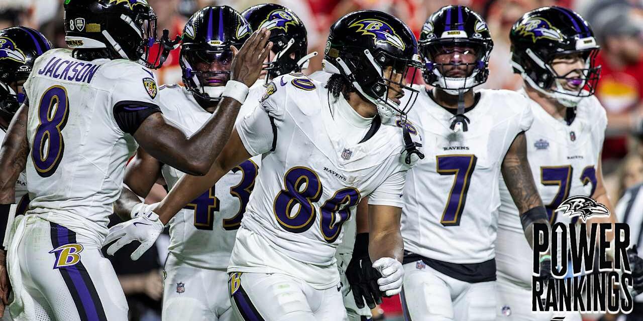 Power Rankings: Ravens Ranked Top 5 Despite Loss