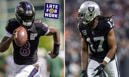 Late for Work: Raiders’ Davante Adams Says Lamar Jackson Is the ‘Best Ball Carrier Ever’