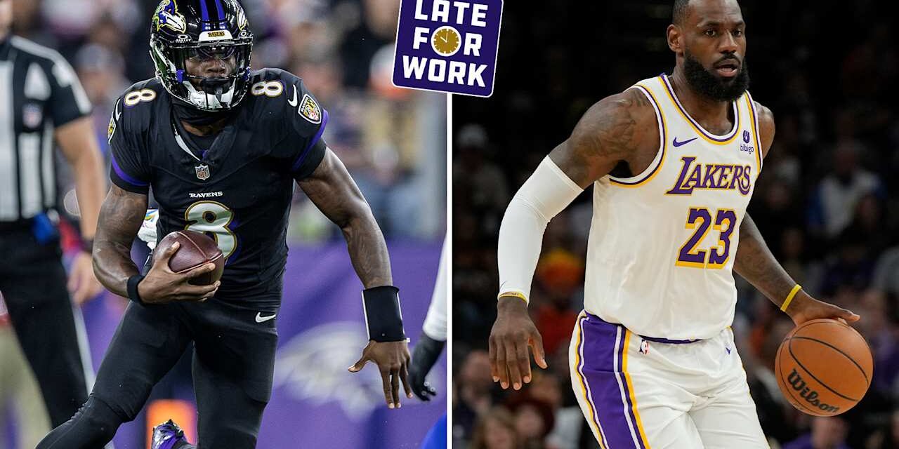 Late for Work: Lamar Jackson Compared to Michael Jordan & LeBron James After Historic Play