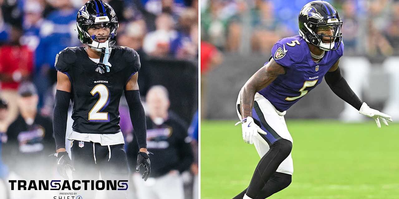 Ravens Make Several Roster Moves at Cornerback; Nate Wiggins Doesn't Travel With Team