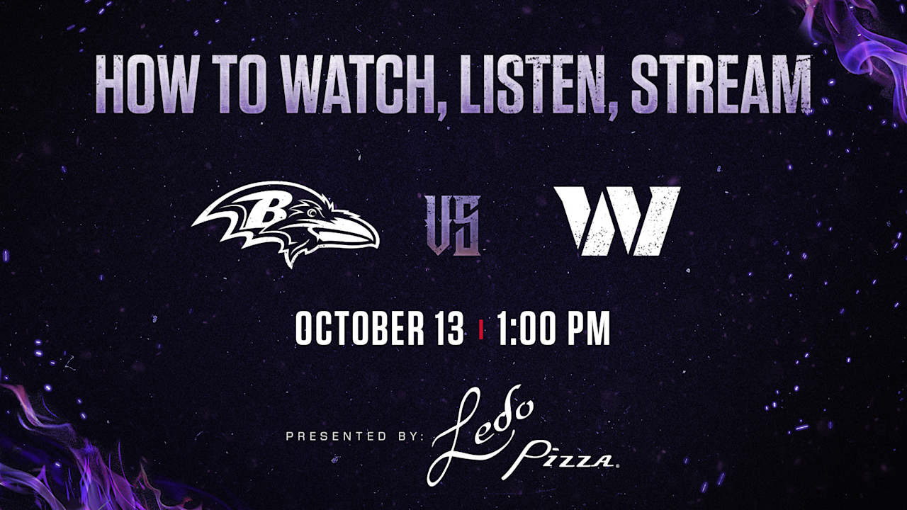 How to Watch, Listen, Live Stream Ravens vs. Commanders, Week 6