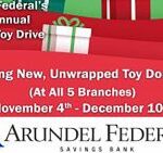 Arundel Federal Launches 22nd Annual Holiday Toy Drive