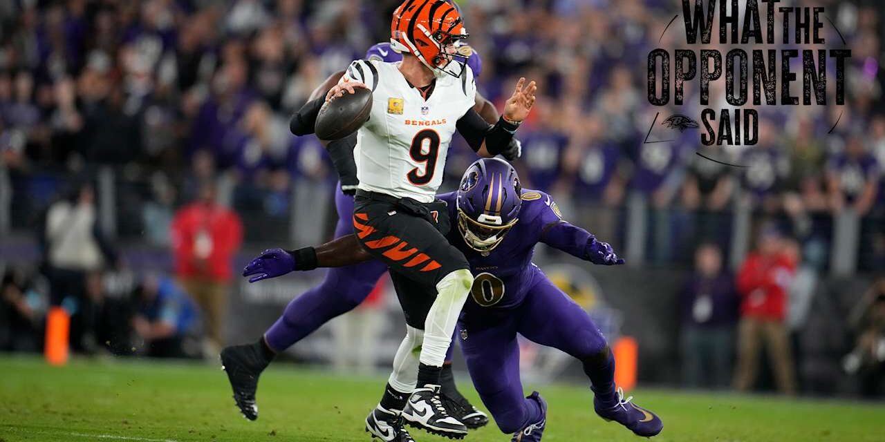 What the Bengals Said After Losing the Ravens on 'Thursday Night Football'