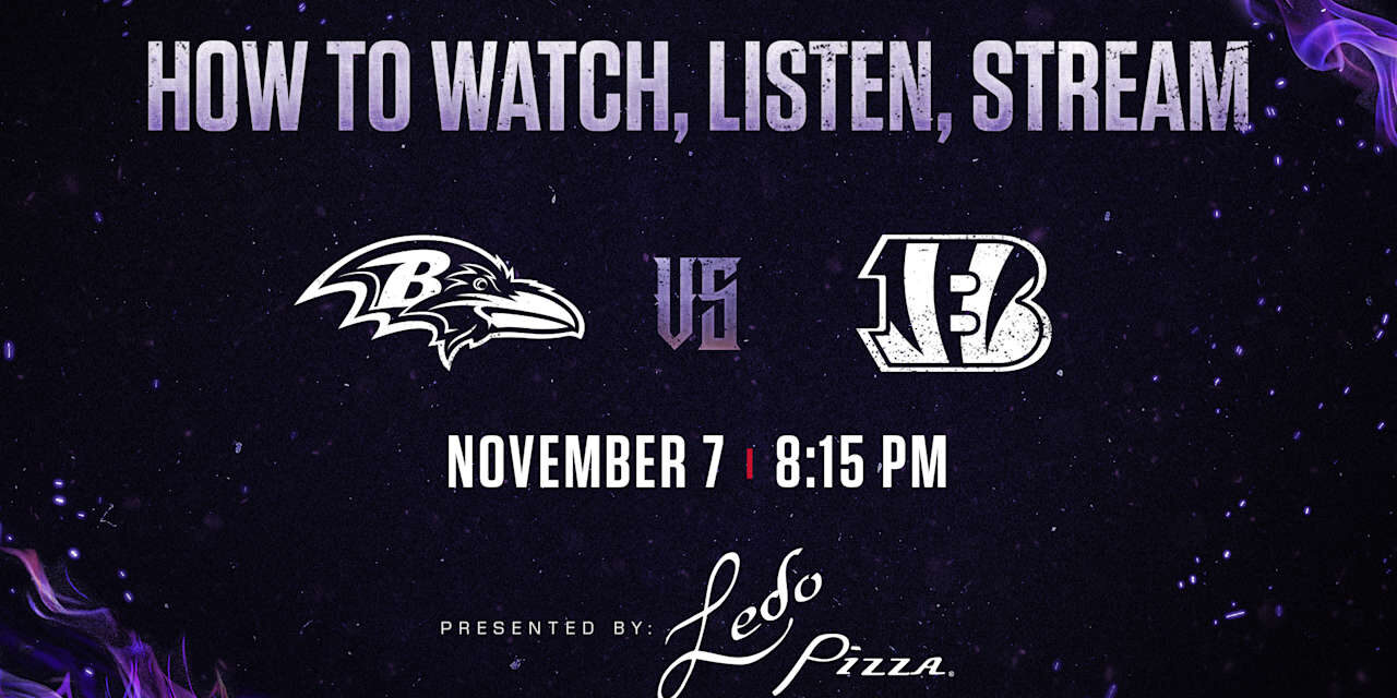 How to Watch, Listen to, Live Stream Ravens vs. Bengals 'Thursday Night Football'