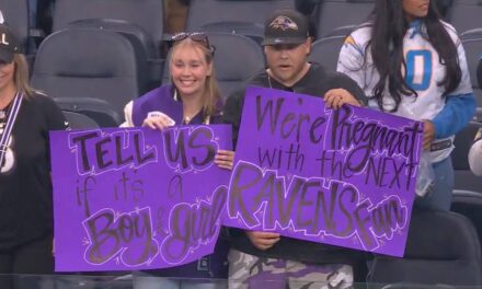 Ravens Fans Hold Gender Reveal With 'Monday Night Football' Crew