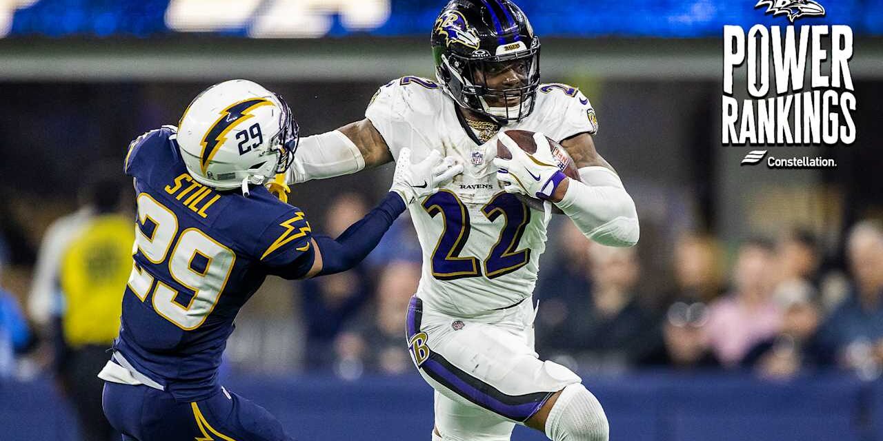 Power Rankings: Ravens Drops Despite Win Over Chargers