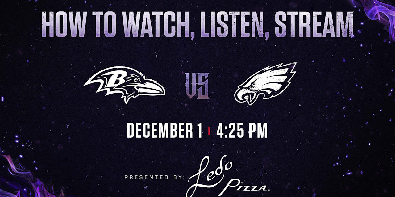 How to Watch, Listen to, Live Stream Ravens vs. Eagles, Week 13