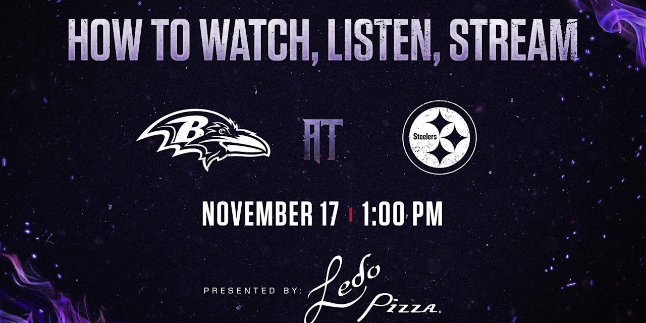 How to Watch, Listen to, Live Stream Ravens at Steelers, Week 11