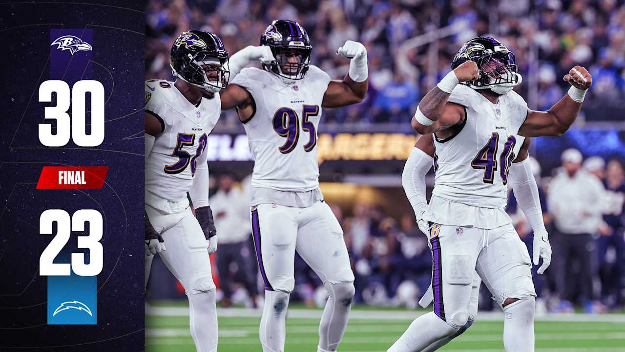 Game Recap: Ravens Defeat Chargers on 'Monday Night Football'