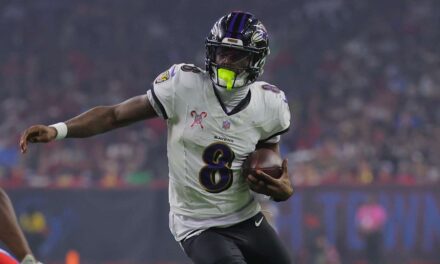 Lamar Jackson Reacts to Breaking Michael Vick’s Rushing Record