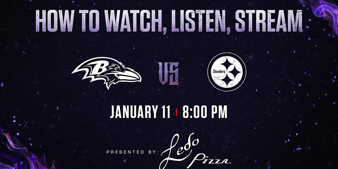 How to Watch, Listen to, And Live Stream Ravens vs. Steelers Wild Card Playoffs on Prime Video