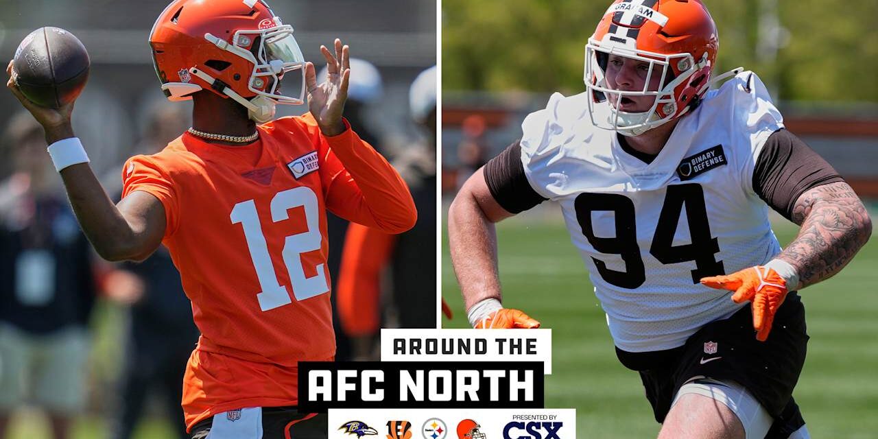 Around the AFC North: Browns Rookies Shedeur Sanders, Mason Graham Go Viral at Minicamp